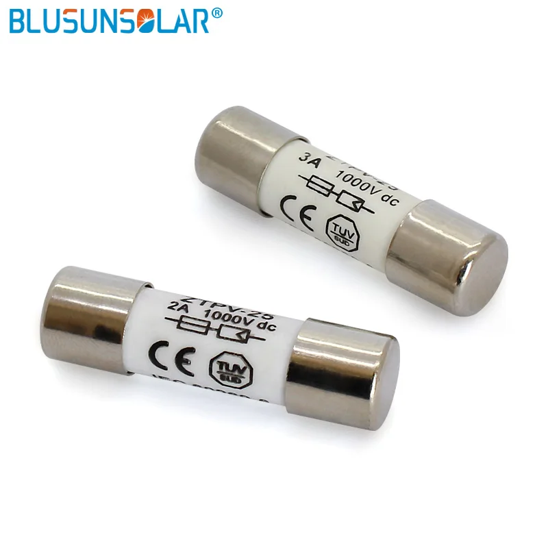 1 Piece 1000V 10*38MM 2A 6A 8A 10A 12A 15A 20A 30A DC PV Solar Fuse Metal Alloys For Power System Protection