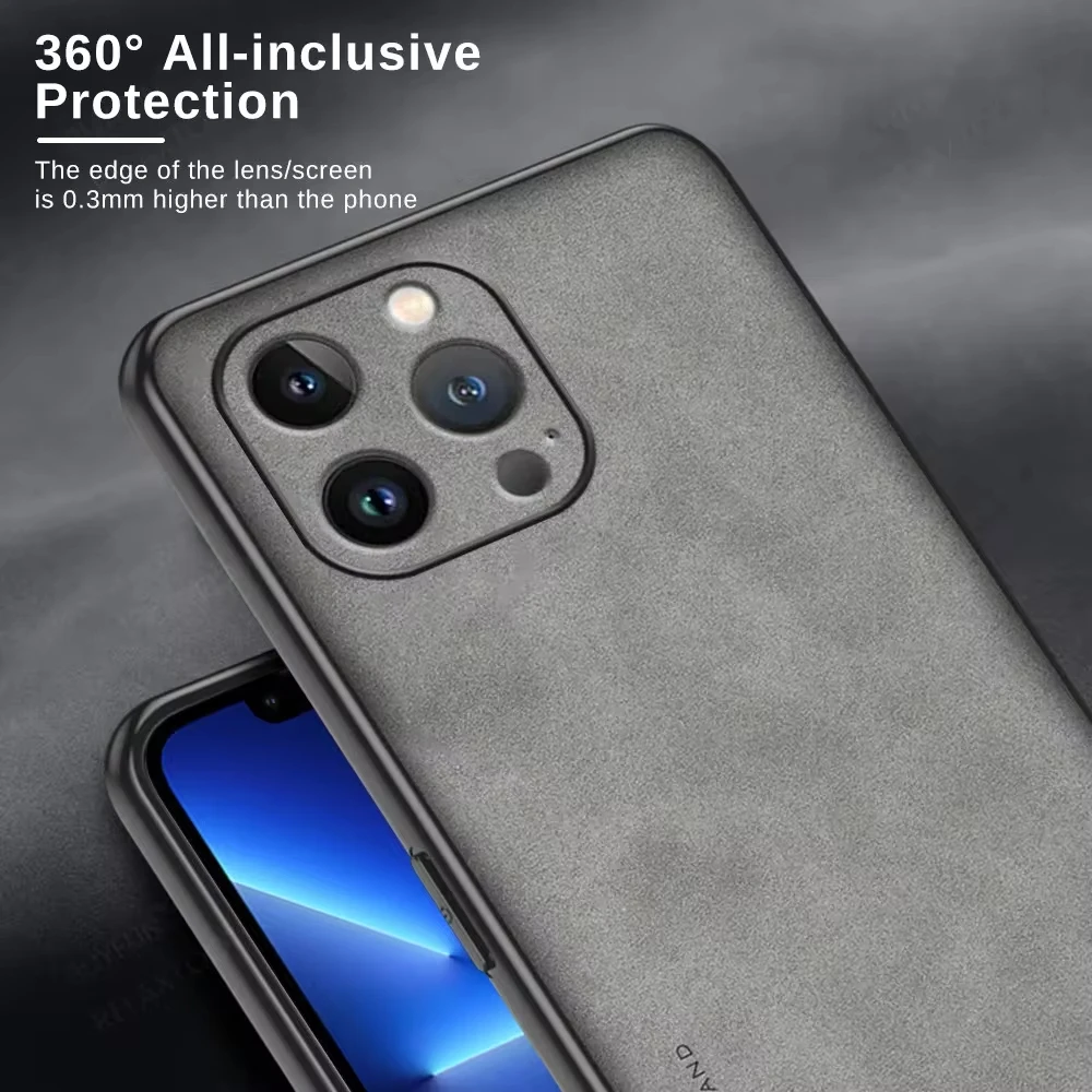 Premium Sheepskin Leather Business Phone Case