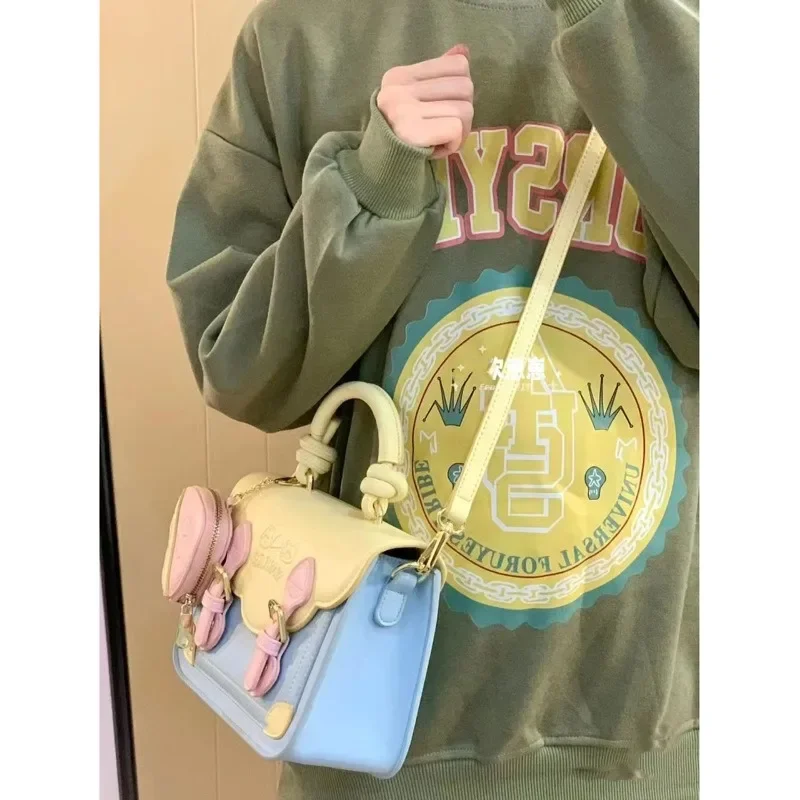 Shoulder Messenger Bag New Preppy Style Phone Pouch Coin Purses Commuter Crossbody Small Square Bag for Women Trend All-match