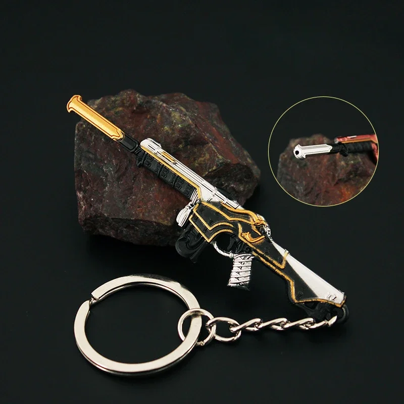 Valorant Weapon Keychain Phantom Oni M4 8cm Alloy Metal Game Peripheral Machine-Gun Weapon Model Keychain Gifts Toys for Boys 3
