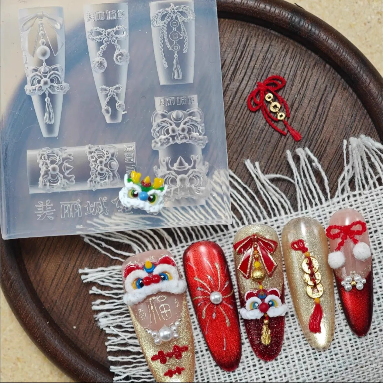 1Pc Snake  New Year Rose Snake  3D Acrylic Mold Nail Art Decorations  DIY Silicone Nail Art Templates Nail  Mold 6