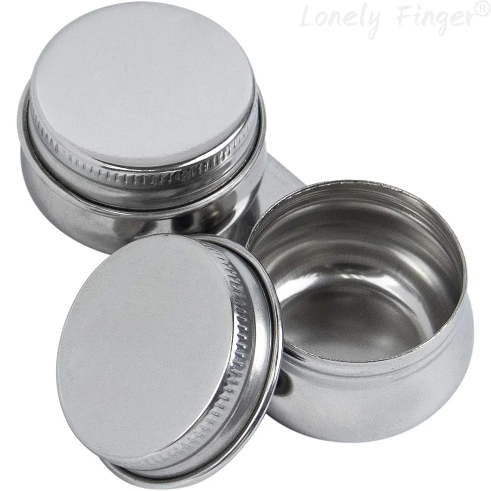 1/2 Pack Stainless Steel Oil Painting Double Palette Cup with Screw Lid Dipper Clip for Watercolor Gouache 4