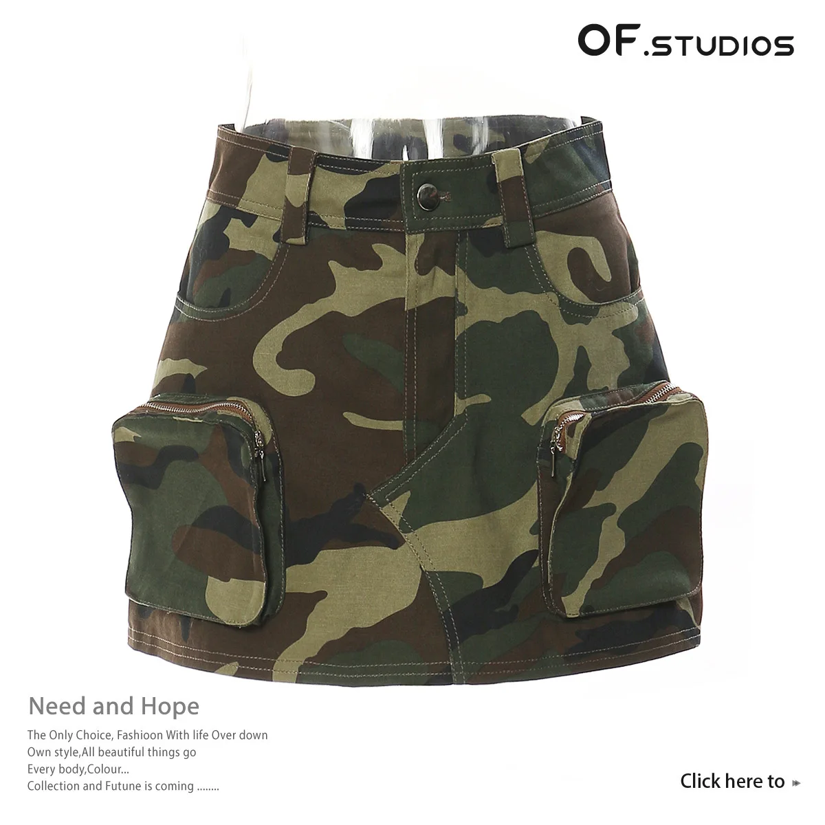 

OF.STUDIOS 2024 New Biker Pocket Fashion Sexy Casual Mini Short Skirt Women Summer