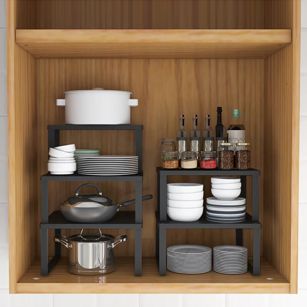 Kitchen Rack Pantry Storage Rack Spice Rack Cupboard Shelf Square Design Storage