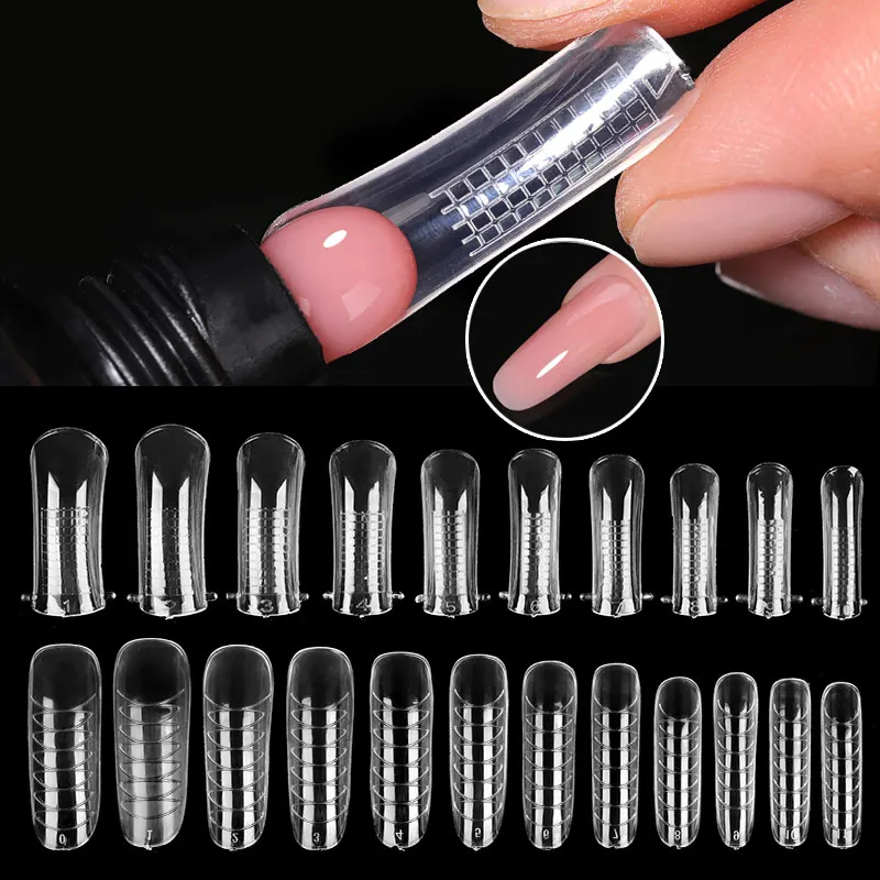 Quick Extension Nail Mold Tips Full Cover Nail Forms Uv Gel Extension Tool Nail Finger Building