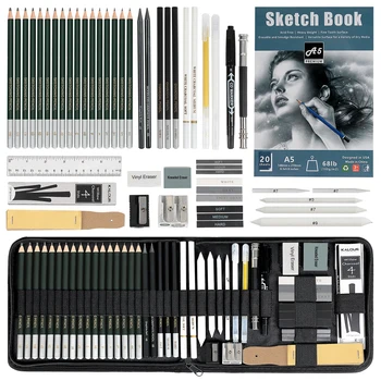 34/42/54/72/76/96 pezzi Disegno Schizzo Set da colorare Matite da disegno e kit per schizzi Kit di strumenti artistici Set di materiali artistici professionali 1
