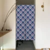 Japanese Textured Wave Print Door Curtain Blue Cloud Kitchen Living Room Partition Curtains Hanging Half Curtain for Entrance 3