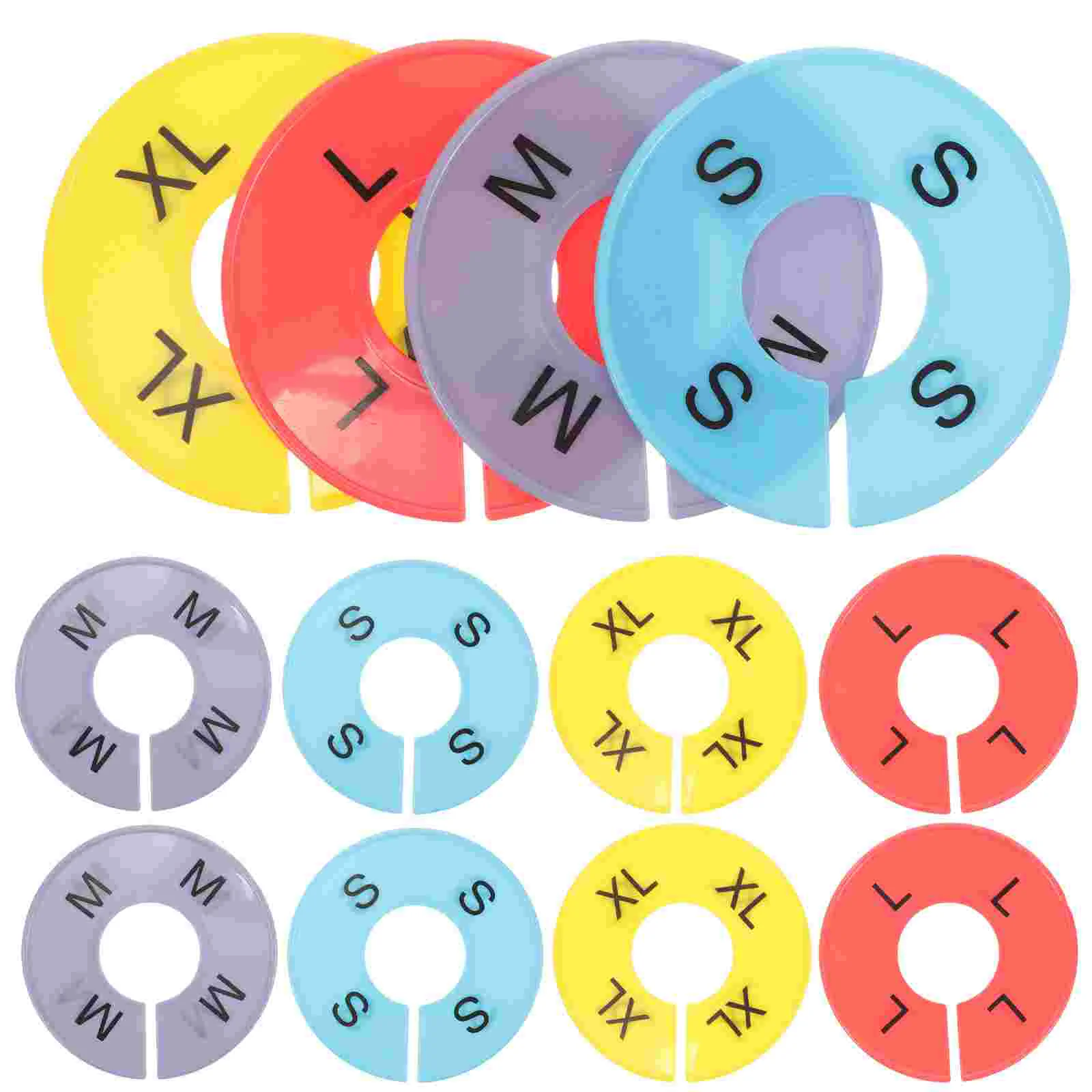 

20pcs Clothing Dividers Rectangular Clothing Rack Size Hanger Separator S M L XL