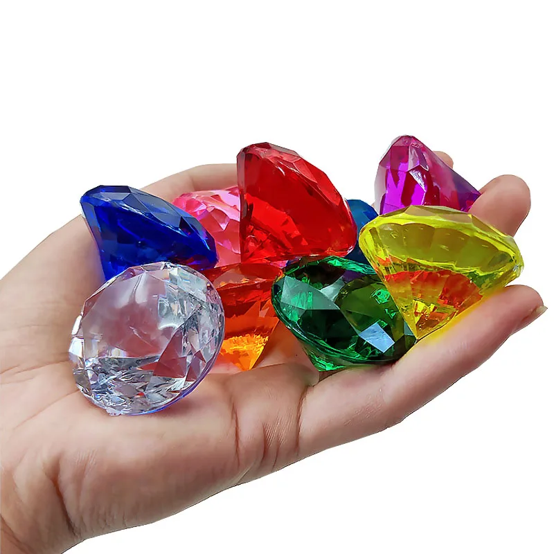 Pirate Treasure Jewels Acrylic Diamonds Gems 40/30/19MM Birthday Party Give Away Gifts For Children Toys Kinder Spielzeuge 3