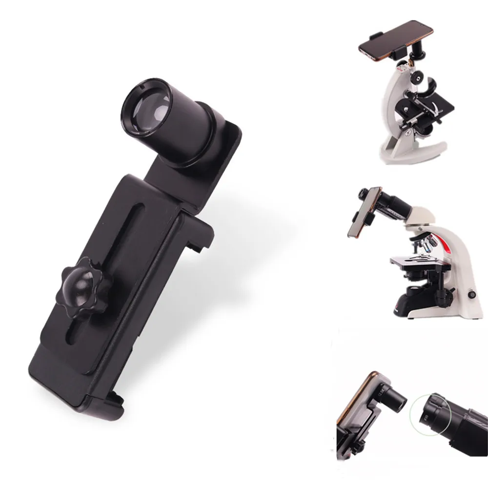 Cell Phone Mount Adapter Phone Clip With 12.5x Eyepiece Lens Take For