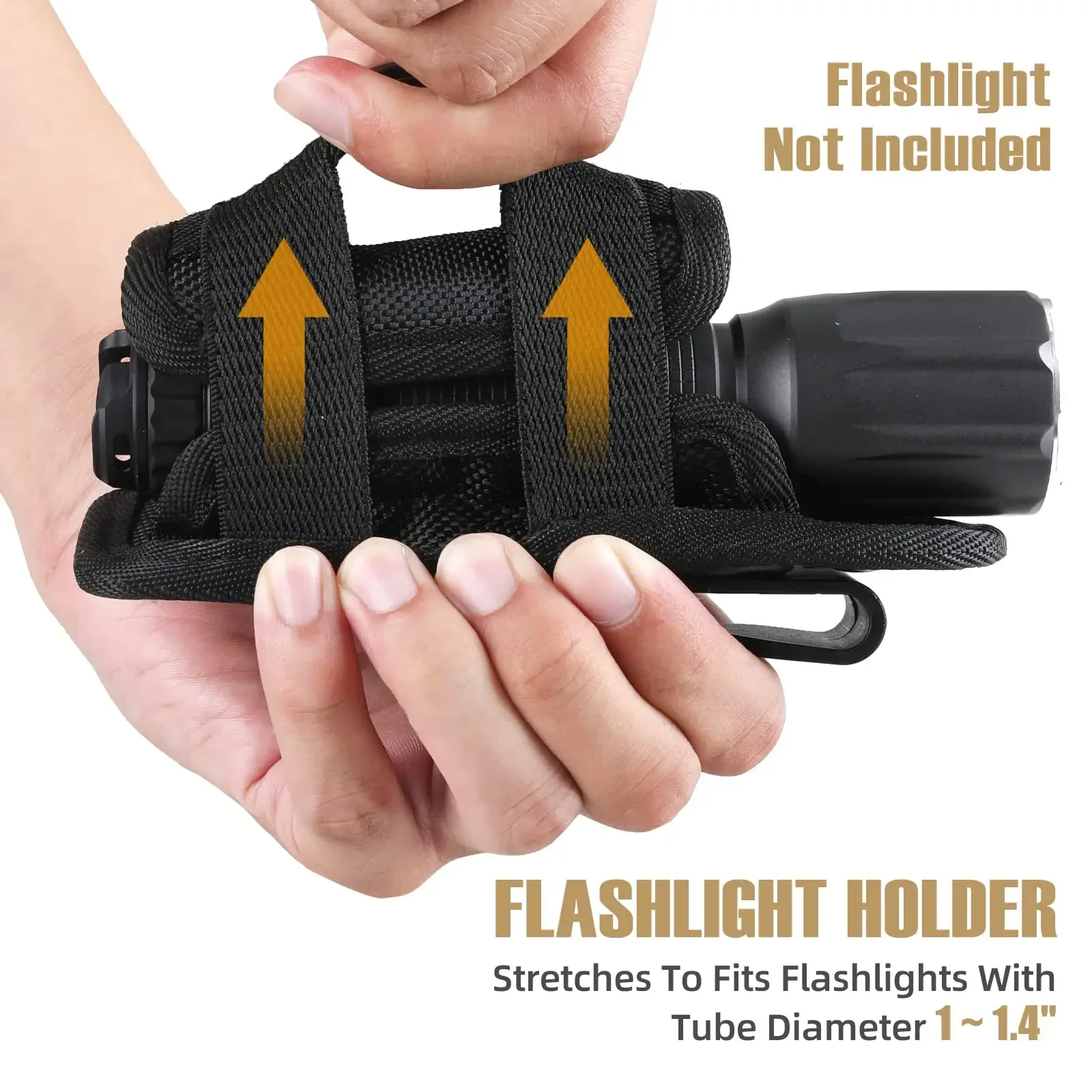 Torcia tattica Fondina Cintura Torcia Borsa Durevole Caccia Accessorio di illuminazione Kit di sopravvivenza Fondina da 360 gradi Custodia per torcia rotante - immagine 6