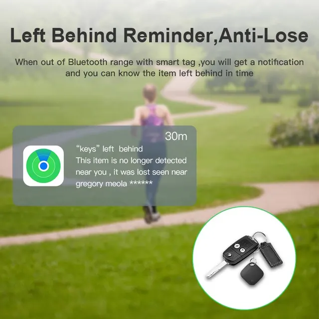 Smart Bluetooth GPS Tracker Works with Find My APP Anti Lose Reminder Device for Iphone Tag Replacement Locator MFI Rated 3