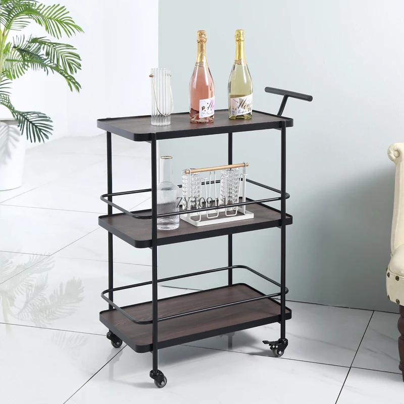 *Utility Cart Stainless Rolling Professional Household Trolley Bar Wooden Hotel Cleaning Mini Housekeeping Espejo Large Wheeled