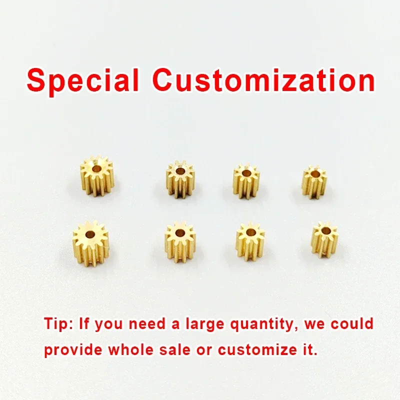 Motor Gear Transmission Gear 0.5M Modulus 7T 8T 9T 10T 11T 12T 13T 16T Teeth Metal Copper Brass Gear Motor Spindle Fit 1mm 1.5mm 2mm 2.3mm Shaft Diameter Motor Gear,Transmission Gear