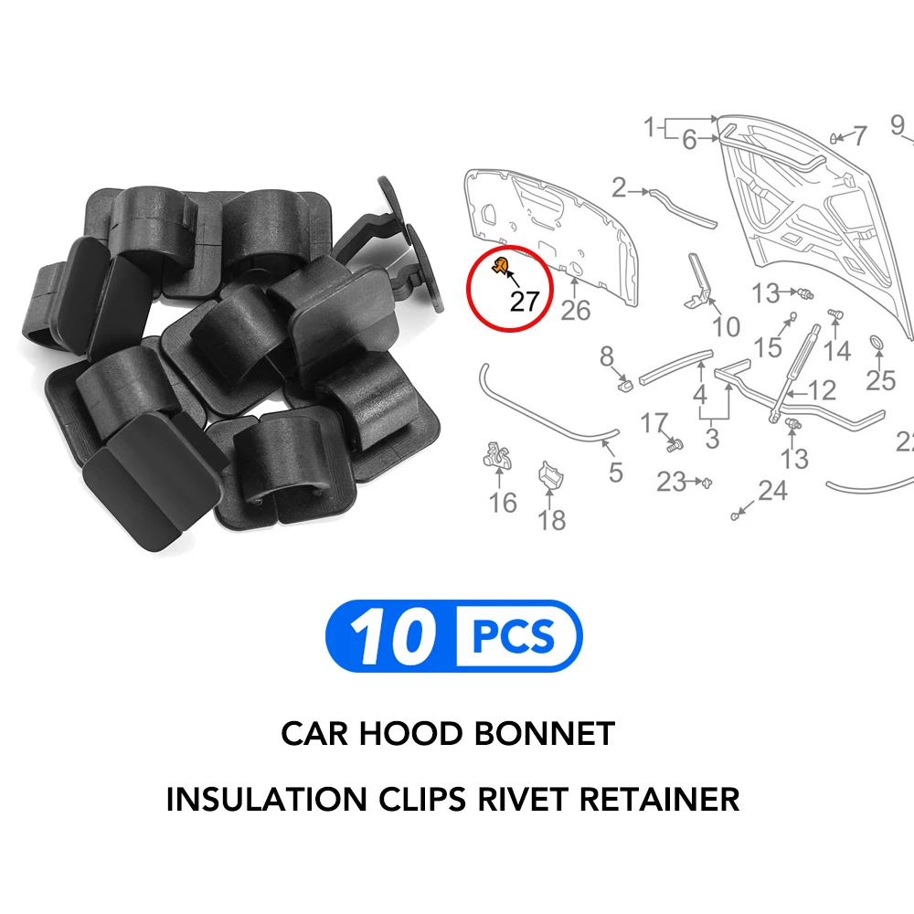 10 stücke Motorhaube Motorhaube Isolation clips Niet halter Verschluss für  Skoda Octavia A5 A7 Fabia Rapid Super Yeti - AliExpress