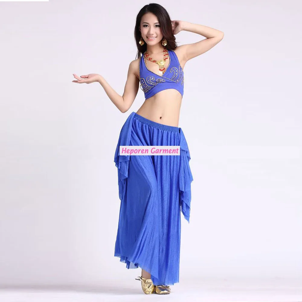 

Free Shipping Belly Dance Wear Set 2pcs Top&Skirt With Many Colors,Belly Dancing Costume Fancy Dress Retail Wholesale HSK600