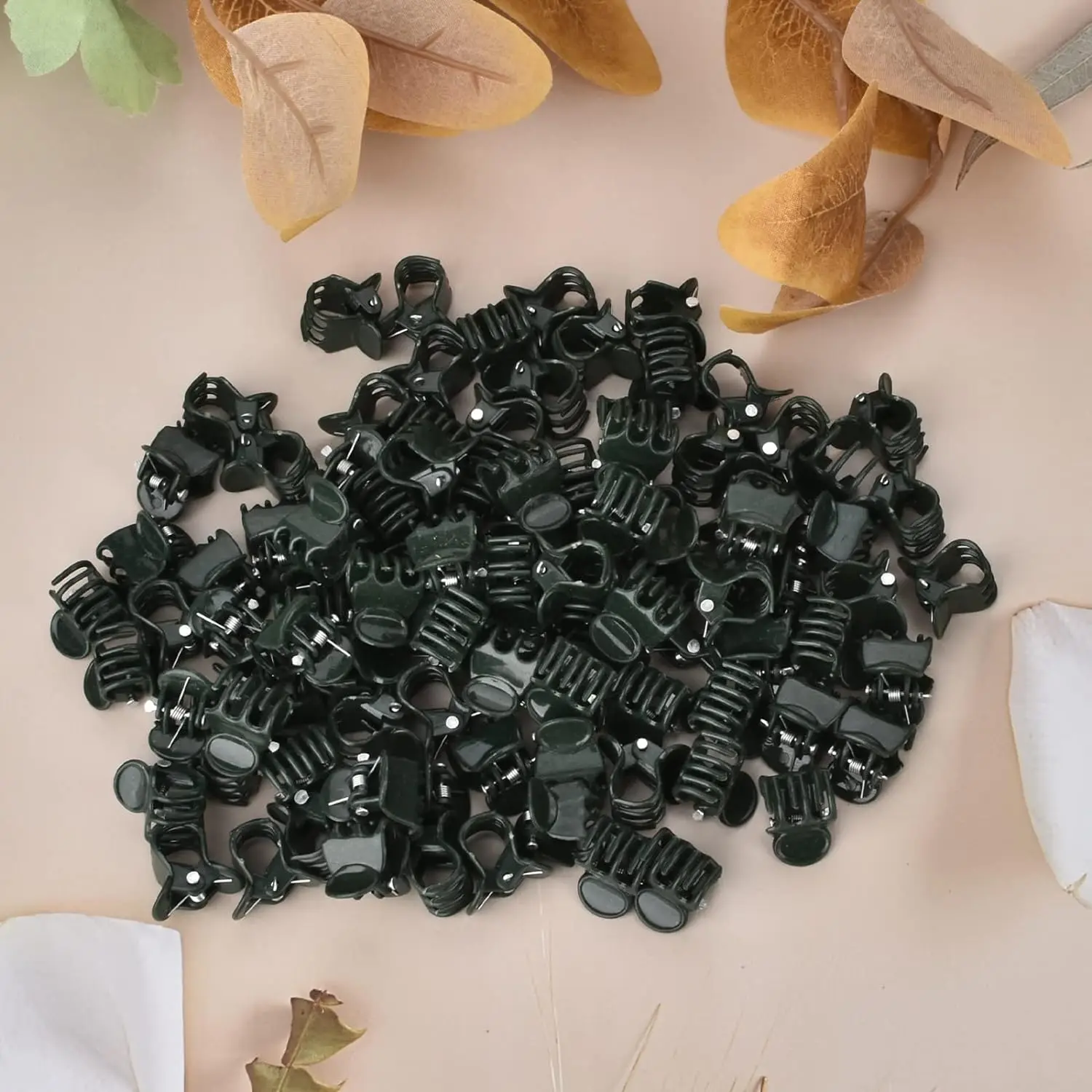 6-Claw Plant Clips 50/100PCS 6-Claw Dark Green Plant Clips Orchid Flowers Support Clamp Climbing Vine Stem Clasp Tied Bundle Branch Garden Tool