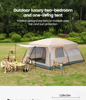 Upgraded Large Family Camping Tent 4
