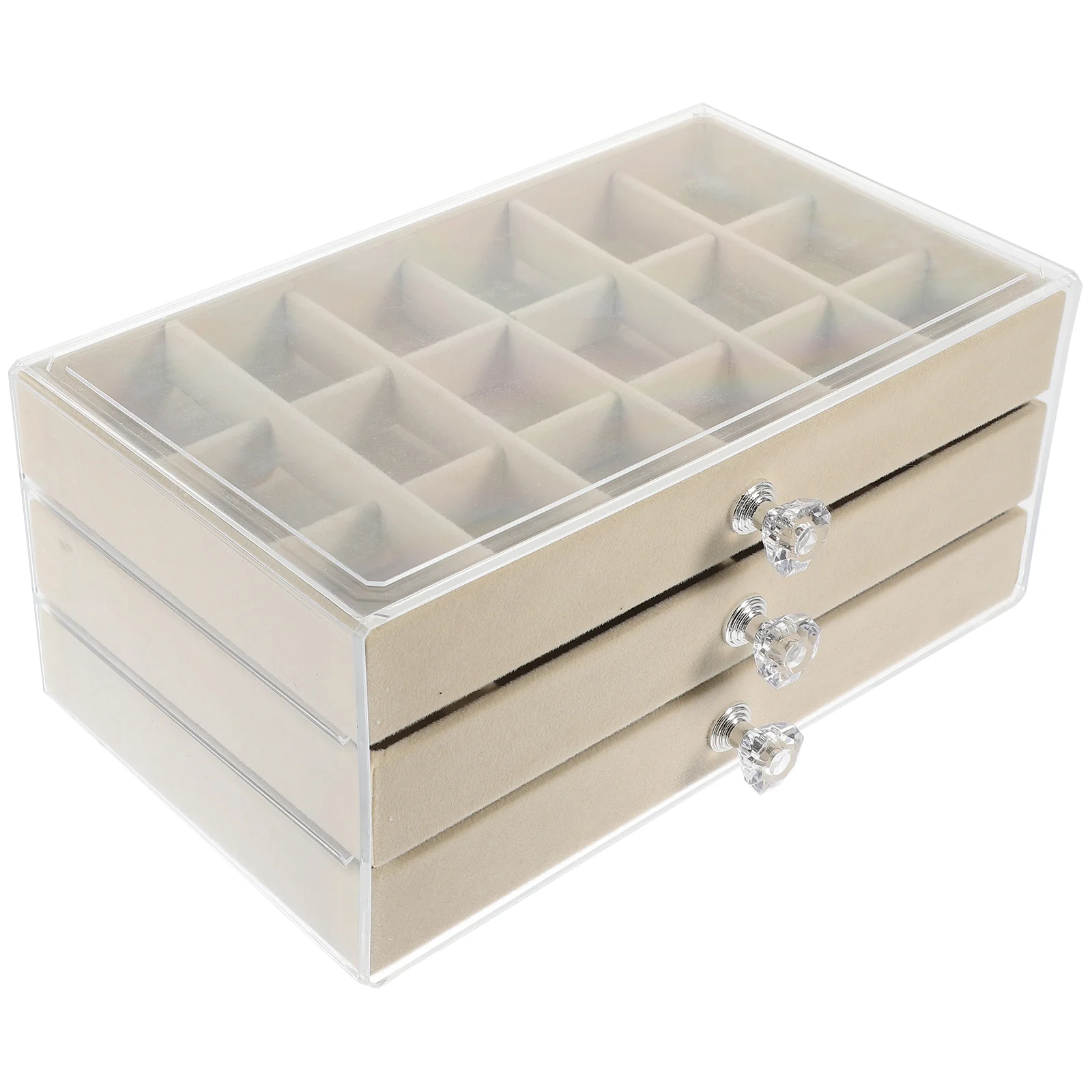 

Drawer Jewelry Box Portable Organizer Container Multifunctional Case Boxes Holder Large Organizers and Storage Girls'