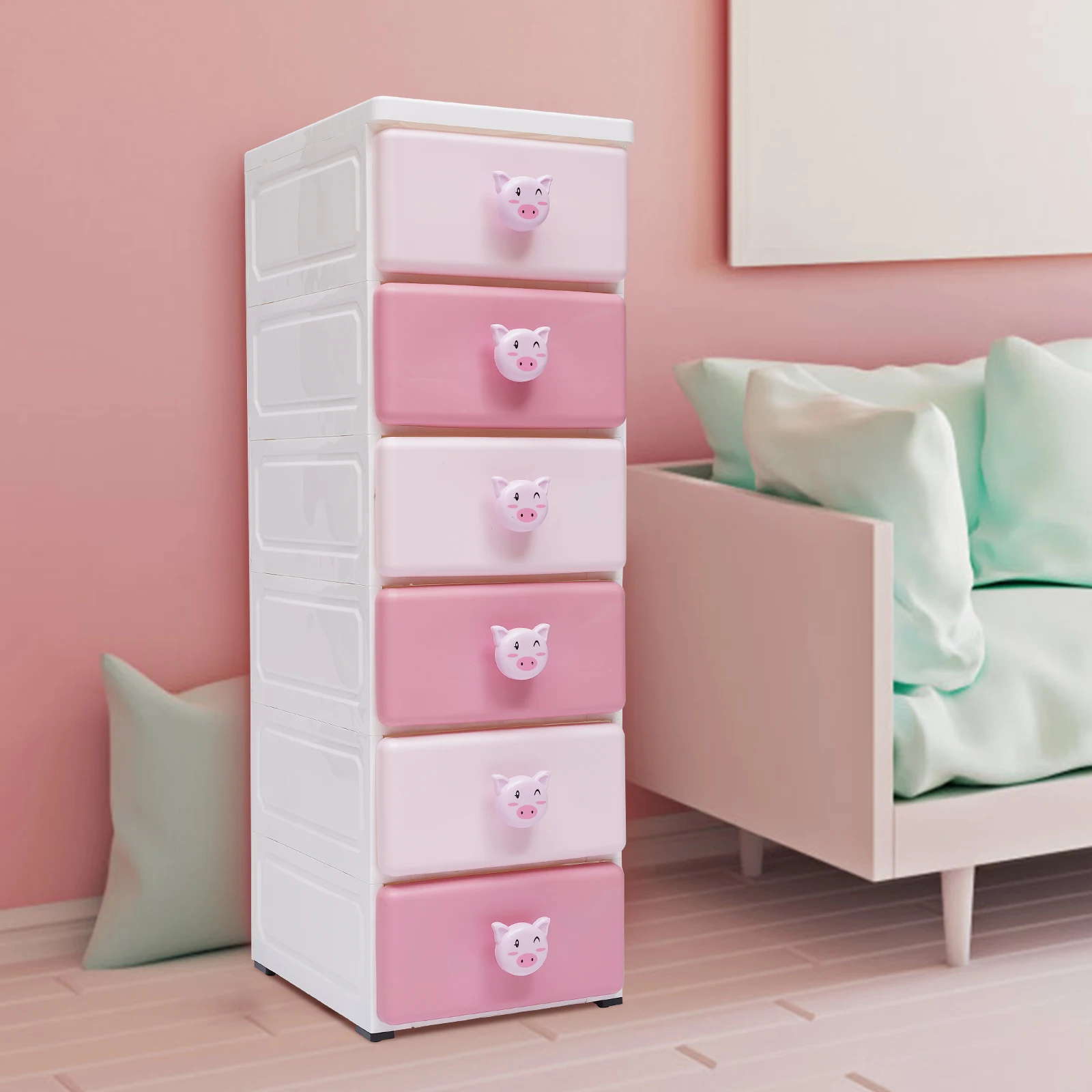 

Storage Bins Boxes 5 Drawers Dressers Chests of Drawer Plastic Storage Cabinet Small Closet Organizer Shelf Storage Case