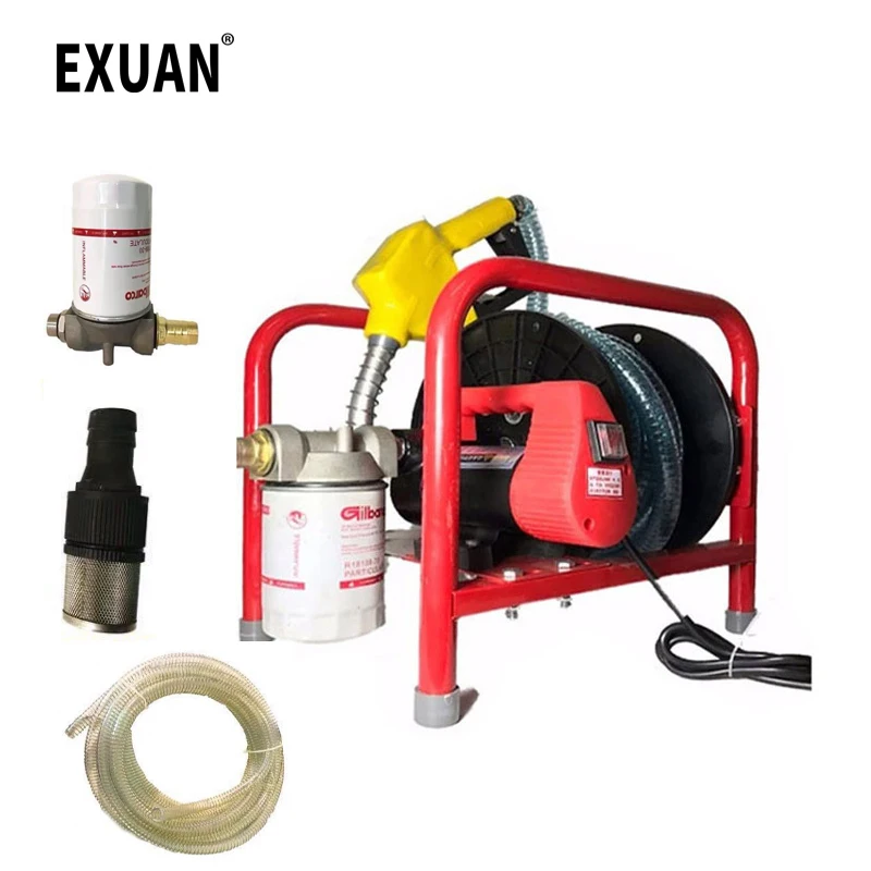 

Diesel Electric Pump 12V/24V/220V Volt Pump Self-priming Pump High Power Refueling Gun Metering Refueling Machine
