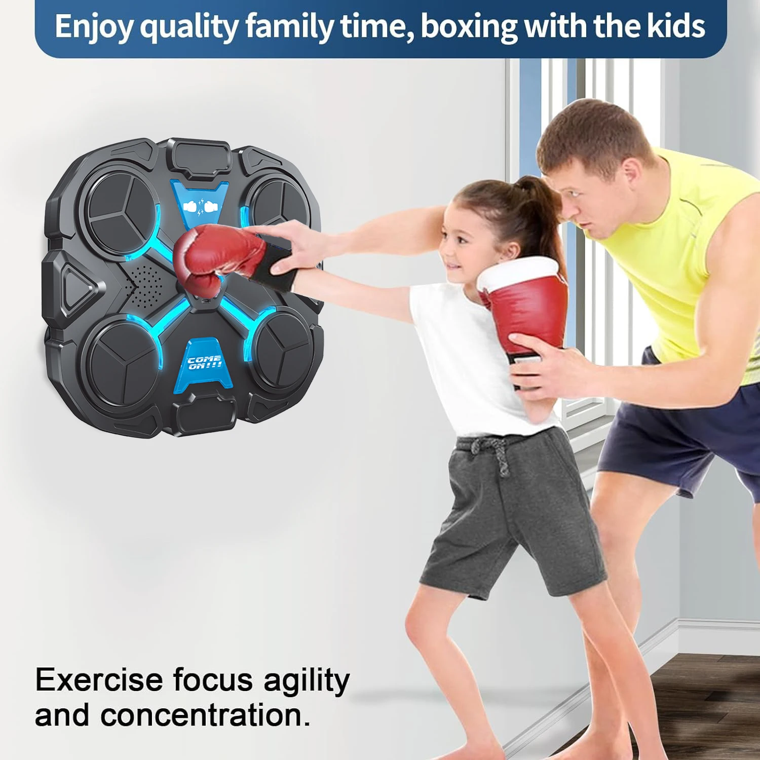 New Music Boxing Machine Smart Bluetooth Wall Mounted Music Boxing Trainer Gym Home Electronic Target Punching Equipment
