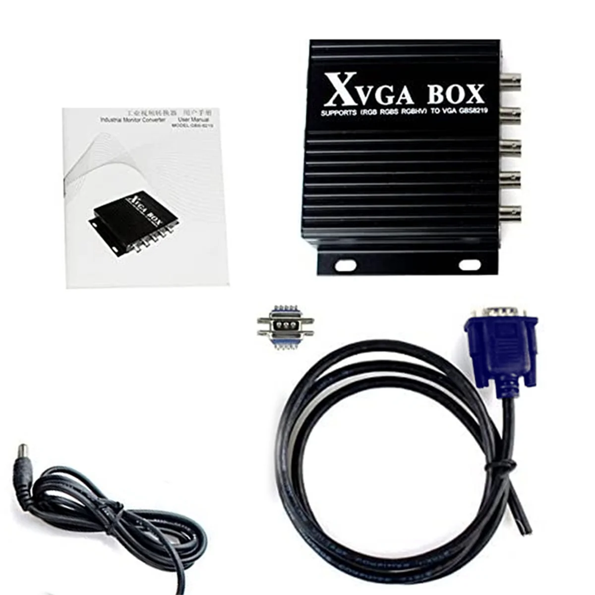 XVGA 박스 RGB RGBS MDA CGA EGA to VGA 산업용 모니터 비디오 컨버터, GBS-8219 산업용 모니터 컨버터, 미국 플러그