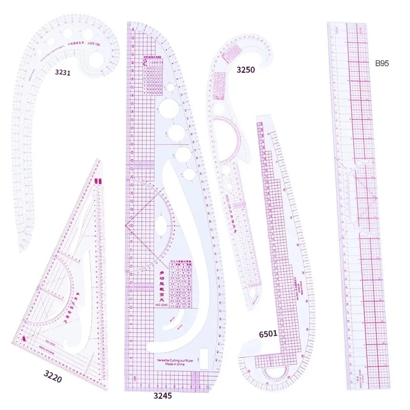 프렌치 커브 재봉틀 눈금자 재봉틀, 눈금자 절단 눈금자, 의류 샘플 미터법 자, 바느질 액세서리 및 도구 그리기 