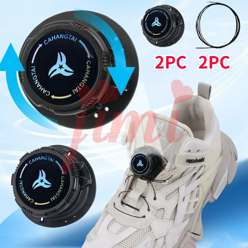 

1pair Automatic Buckle Rope Sneaker Metal Wire Swivel Shoelaces For Kids/Adult No Tie Shoe Laces Quick Lock Shoestrings Sneakers