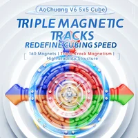[ECube] MoYu AoChuang V6 5x5x5 Core-Magnetic Multi-Track Magic 2024 NEW WRM Puzzle Cube 5x5 Magico WR M Cube 5x5x5 Speed Cube 2