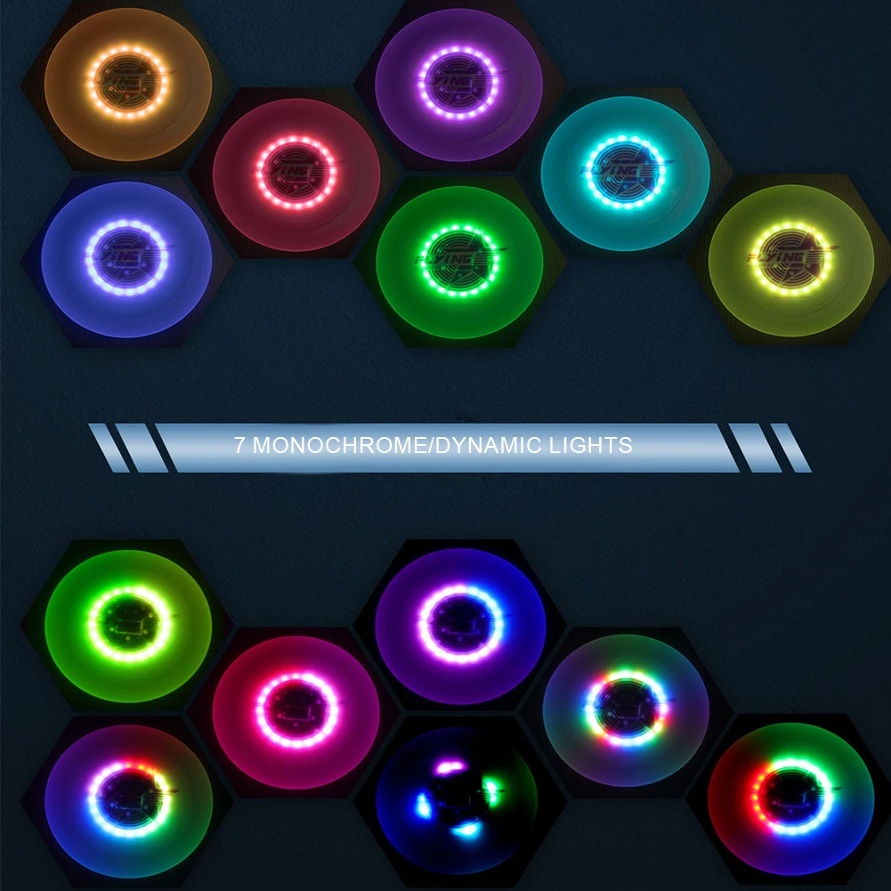 Camping Game Swivel Discs 20LED Professional Ultimate Flying Disc Super Bright Sport Disc 175g for Competitions Team Outdoor Toy