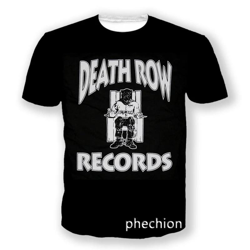 

Футболка phechion с 3D принтом группы DEATH ROW для мужчин и женщин, Повседневная футболка с коротким рукавом, спортивные летние топы в стиле хип-хоп L39