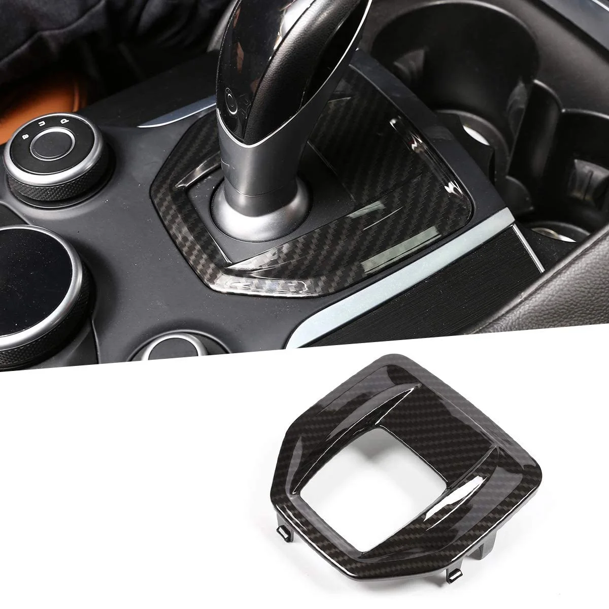 

Car Replacement Part for Stelvio 2017-2019 Center Console Gear Shift Panel Cover Trim Accessories