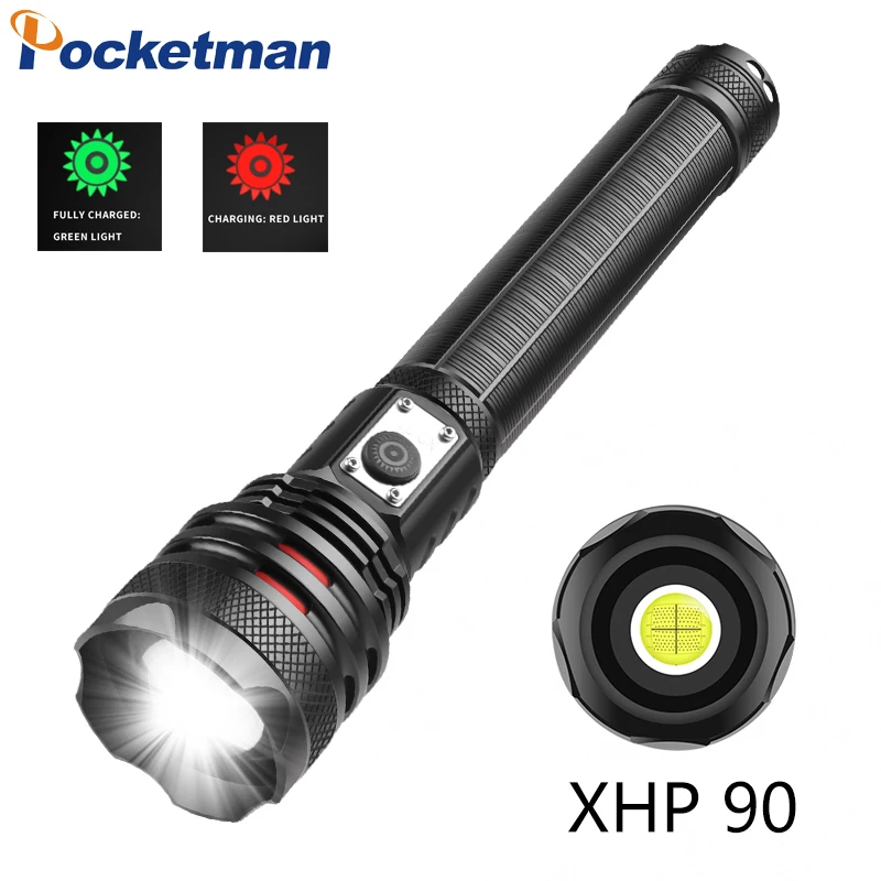 high-lumen-xhp90-waterproof-torch-5modes-usb-zoom-led-electric-display-rechargeable-torch-18650-or-26650-battery-camping-fishing