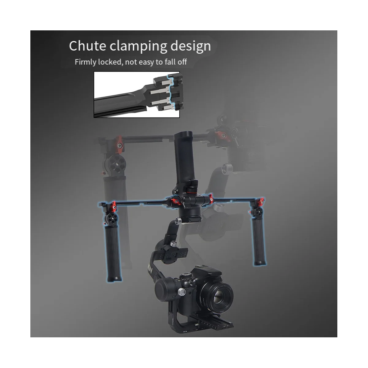 

For DJI Ruying RSC 2 RS2 Pot Handle Portable Double Handheld Stabilizer Carbon Fiber Folding Handle Set B