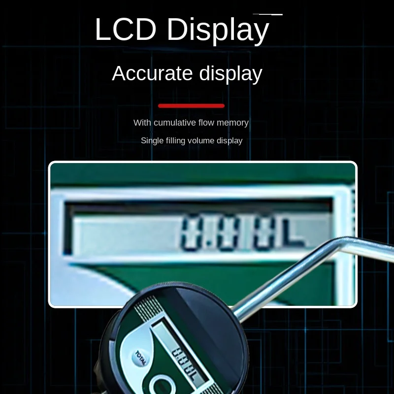 Electronic Digital Metering Refueling Gun Fully Automatic Anti Drip Oil Nozzle 0-14L/min