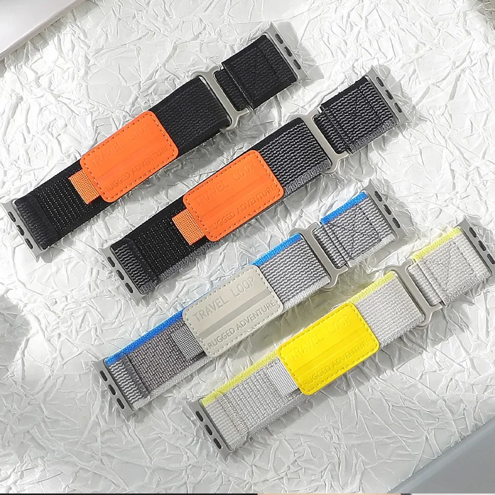 Nylon Strap for Apple Watch Band 44mm 45mm Ultra 49mm 40mm 41mm 38 42mm Trail Loop Bracelet Correa IWatch Series 9 8 7 SE2 6 5 4