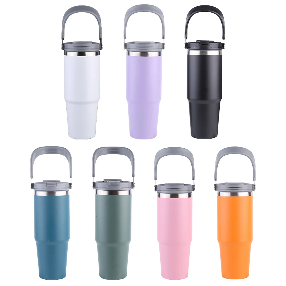 Stainless Steel Vacuum Insulated Cup with Handle for Hot Cold Beverages