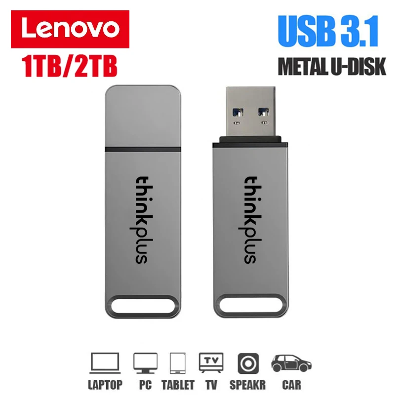 

Lenovo флэш-накопитель металлический водонепроницаемый, 1 ТБ, 512 ГБ