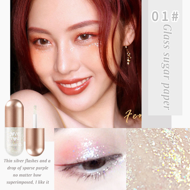 PCS Liquid Eyeshadow Pearlescent Waterproof Liquid Eyeshadow Quick-drying Glitter Shimmer Eye Makeup Beauty Neon Eyeshadow