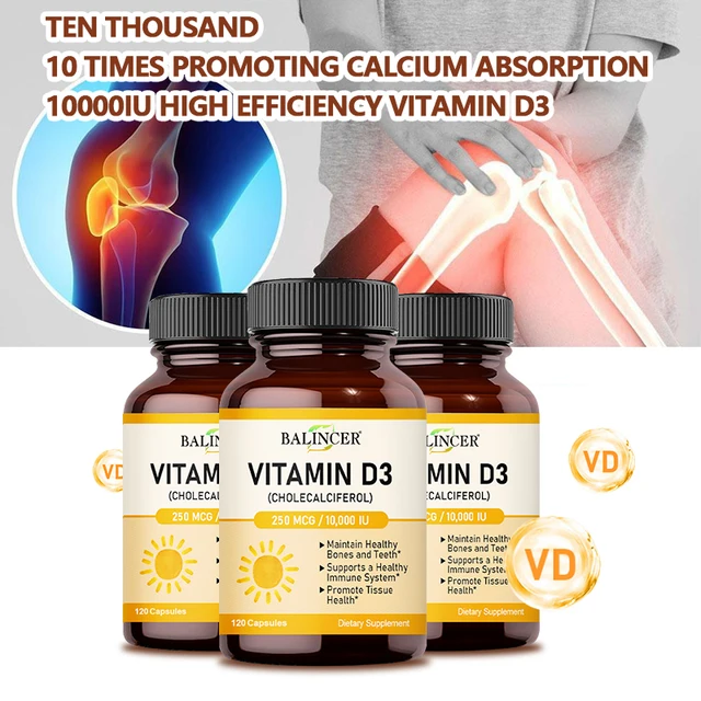 646-fa3187.jpg Vitamin D3 10,000 IU Capsules for Supporting Bone, Teeth, Muscle, Tissue and Immune Health, Non-GMO