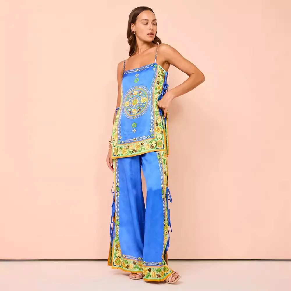 

Swimwear Cover Up Women Beach Outing 2024 Outfits Ups For Set Summer Dress Kaftan Retro Sexy Ethnic Satin Printed Casual