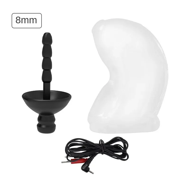 Electro Stimulator Male Chastity Cage Silicone Urethra Sounding Sex Toys for Men Mastubators Penis Plug Dilatoren Adult Products penis sex toys