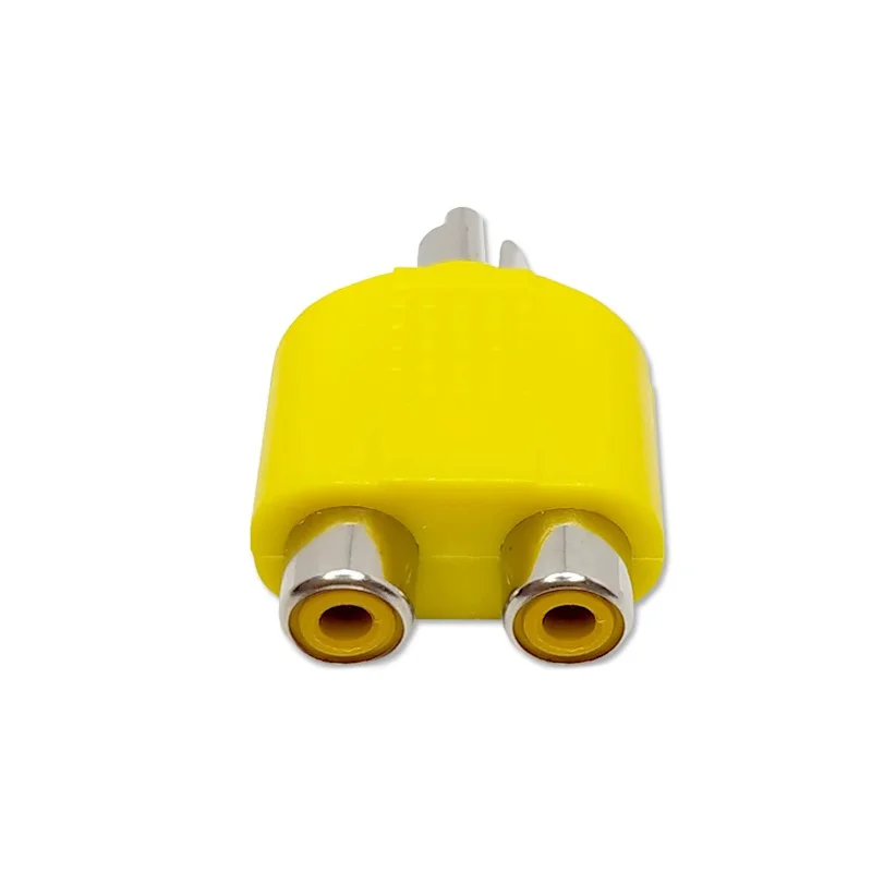 5/20/100PCS RCA Y Splitter AV Audio Video Plug Converter1 MaleTo 2 Female Adapter Kit RCA Lotus Color AV Jack Plug