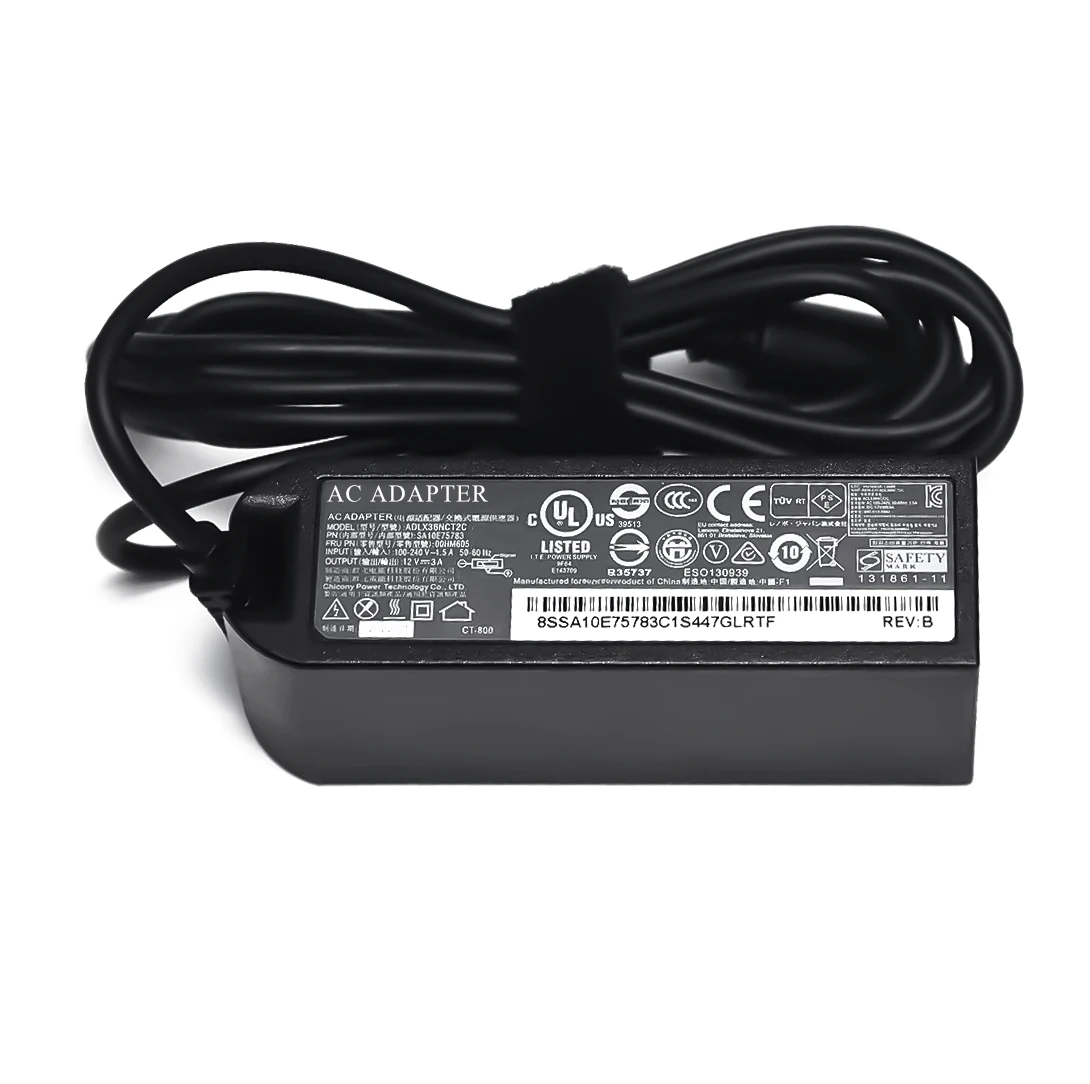 레노버 씽크패드 10 ADLX36NDT2A 4X20E75066 TP00064A 노트북용 12V 3A 36W 태블릿 충전기 AC 어댑터 충전기 4X20E75063 4X20E75067