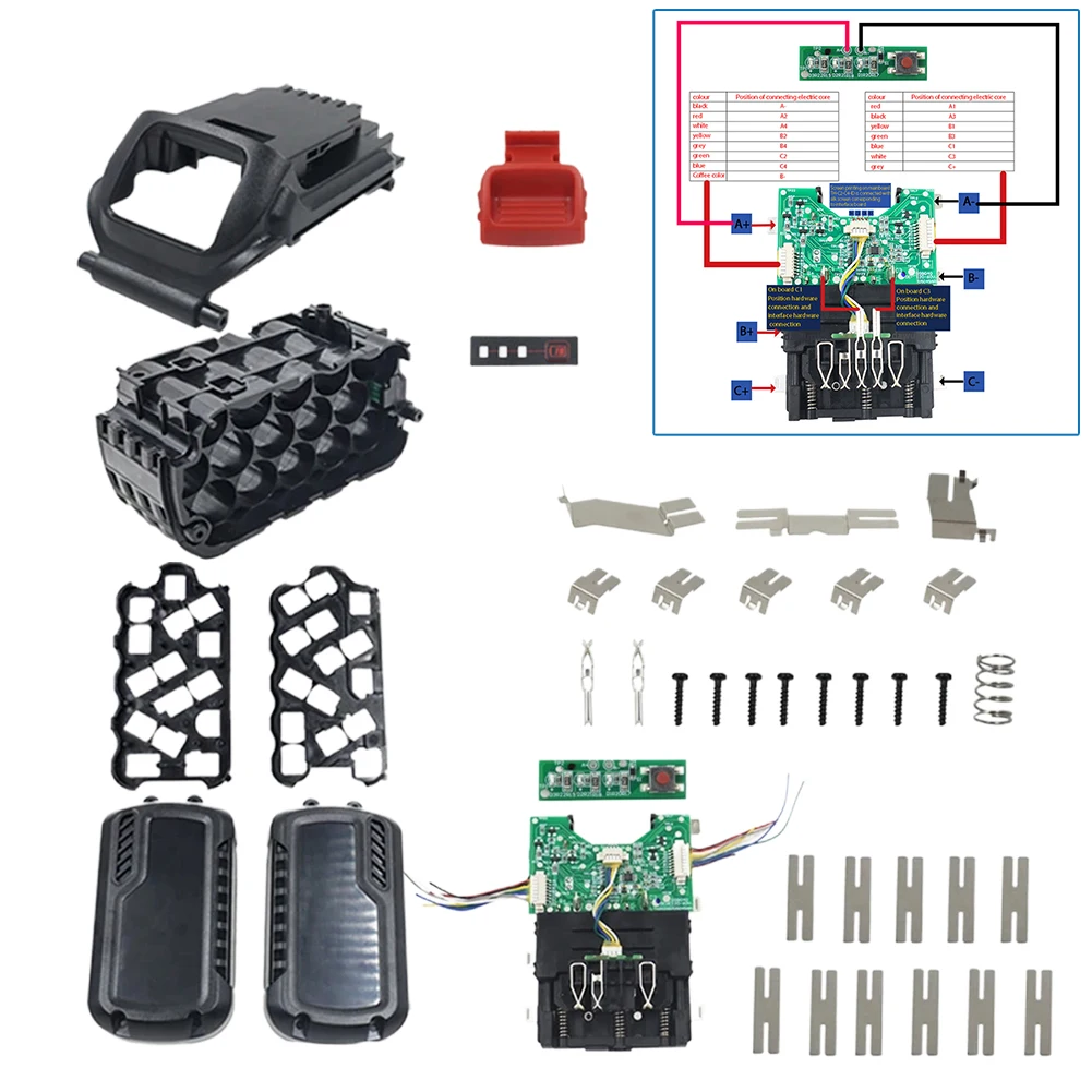 DCB609 Li-ion Battery Plastic Case PCB Charging Protection Circuit Board For Dewalts 20V 60V DCB612 Lithium Tool Box Shell women s belt fashion tpe silicone belt plastic frosted buckle metal free environmental protection belt casual