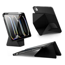 Premium Tablet Case with Pen Holder and Multi - Angle Stand for Enhanced Protection and Convenience (Black)