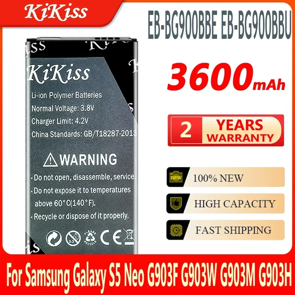 Batteria Kikiss Eb-Bg900Bbe Eb-Bg900Bbu Eb-Bg900Bbc Eb-Bg903Bbe Per Samsung Galaxy S5 Neo G903F G903W G903M G903H/S5 G900S G900F