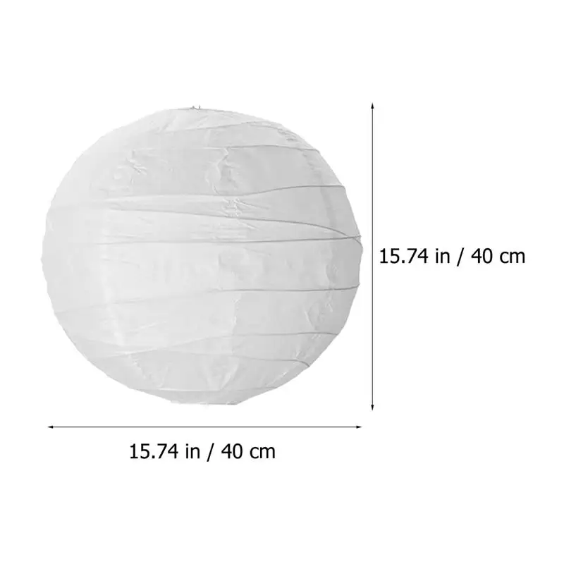 40cm Beige White Round Paper Wedding Party Supplies Hanging Lamp Favors Lanterns
