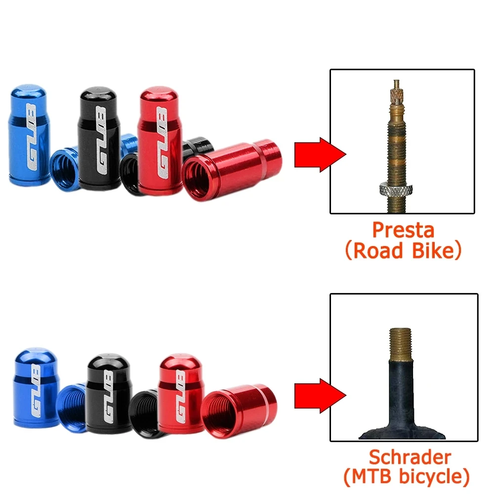 MTB Vacuum Bicycle Accessories Tire Valve Protector Aluminum Bike Tire Caps Schrader/Presta